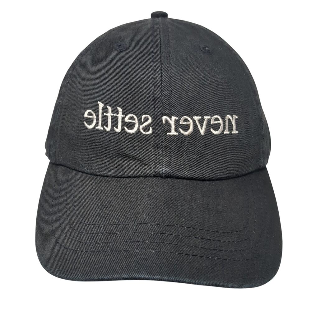 Never Settle Slideback Baseball Cap Black One Size Philadelphia Rapid Transit